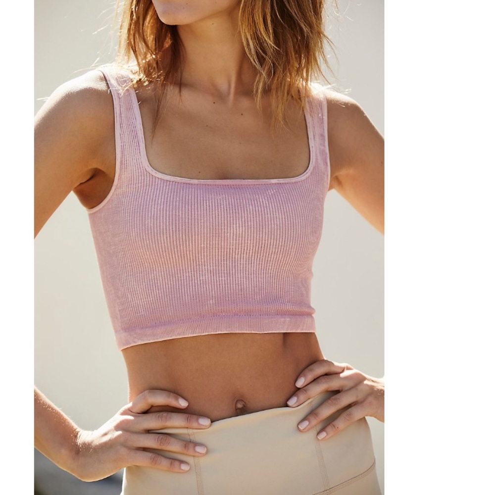 Free People Happiness Runs Square Neck Crop XS/S